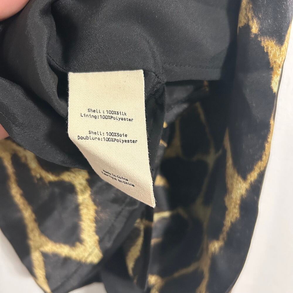 L'Agence Silk Top Jane Cami Blouse Sienna Safari Giraffe Animal Print Size Small - Picture 6 of 6